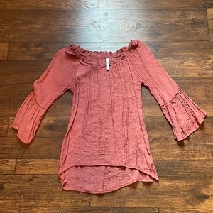 Rose colored top size M never worn